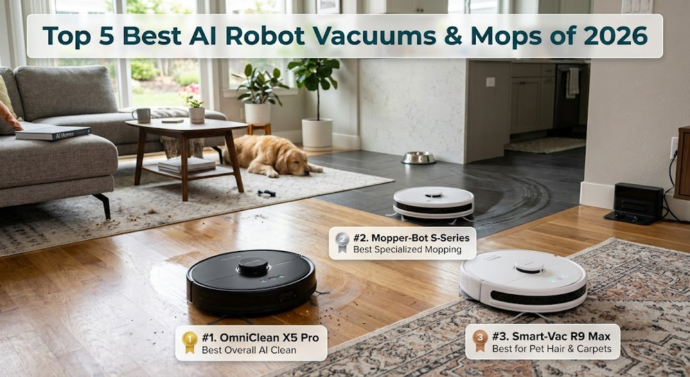 Top 5 Best AI Robot Vacuums & Mops of 2026: Expert Reviews & Buying Guide
