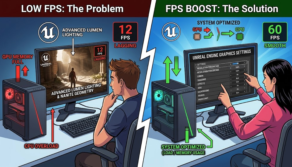 How to Boost FPS in Low-End PC for Unreal Engine 5 Games